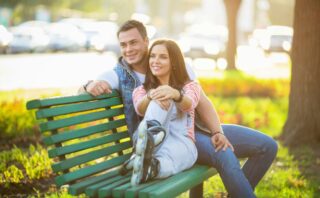 Smiling couple